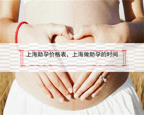 上海助孕价格表，上海做助孕的时间